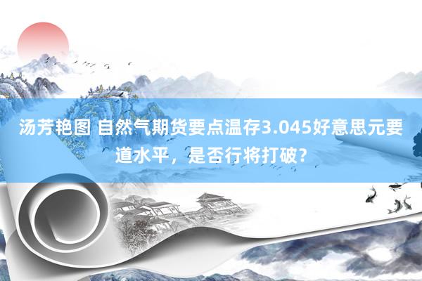 汤芳艳图 自然气期货要点温存3.045好意思元要道水平，是否行将打破？