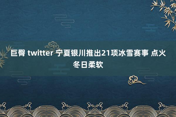 巨臀 twitter 宁夏银川推出21项冰雪赛事 点火冬日柔软
